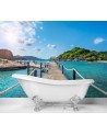 Beautiful wall murals - Tropical beach island palm trees | FEEBY