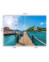 Beautiful wall murals - Tropical beach island palm trees | FEEBY