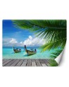 Unique wall murals - Tropical beach palm trees nature | FEEBY