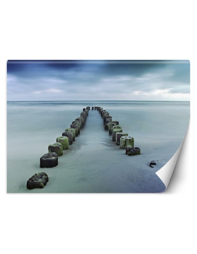 Photo wall mural - Waves sea beach sky | FEEBY