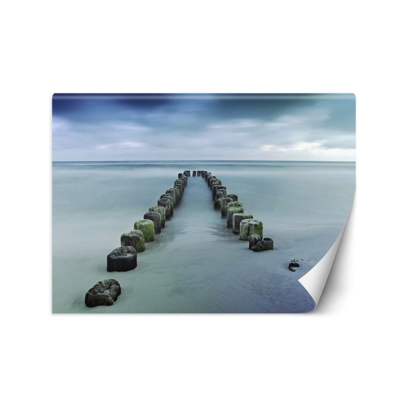 Photo wall mural - Waves sea beach sky | FEEBY