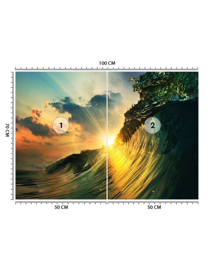 Most fashionable wall murals - Sunset waves | FEEBY