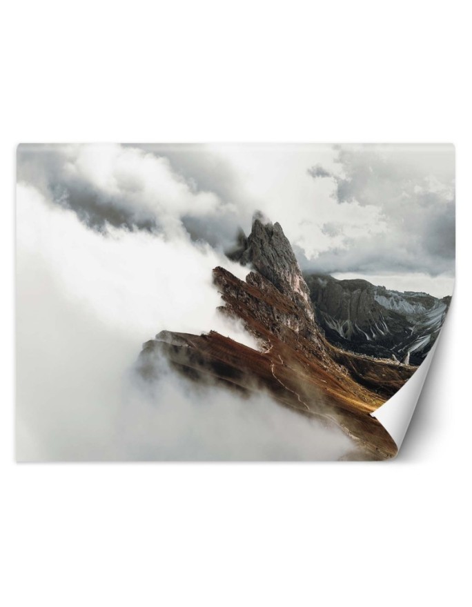 Murals for living room - Mountain fog clouds | FEEBY