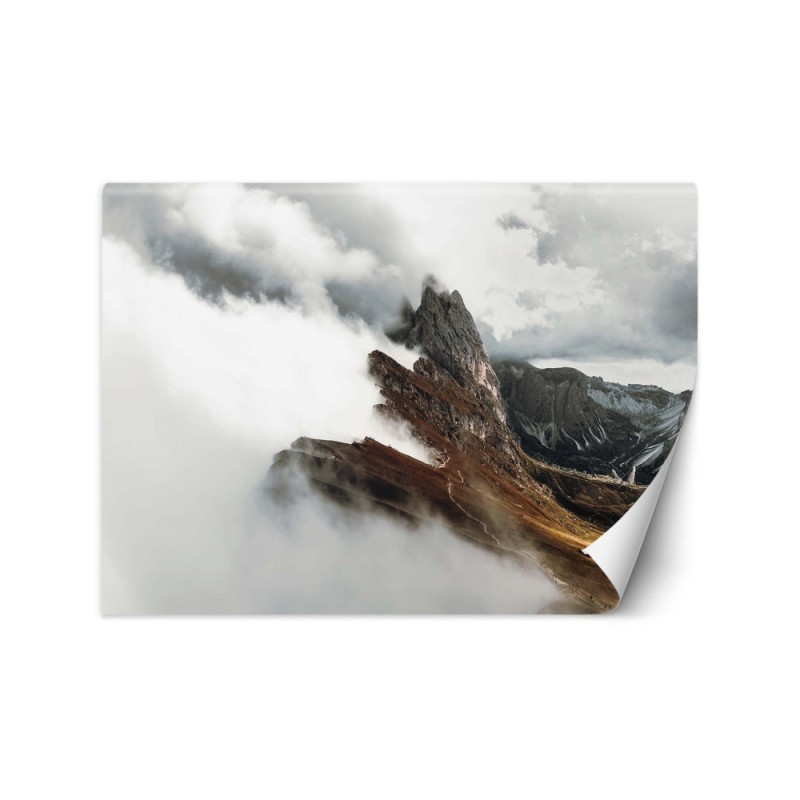 Murals for living room - Mountain fog clouds | FEEBY
