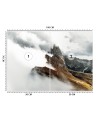 Murals for living room - Mountain fog clouds | FEEBY