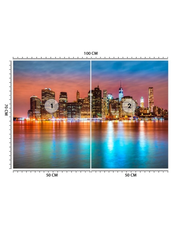 Modern wall murals - Manhattan at night | FEEBY