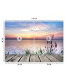 Beautiful wall murals for the living room - Sunset at the lake | FEEBY