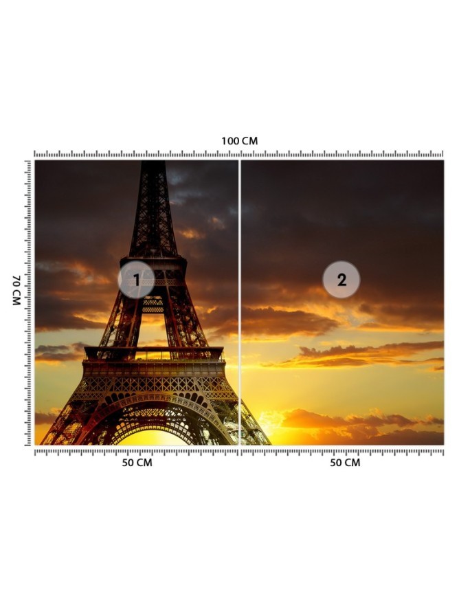 Modern wall murals - Eiffel Tower sunset | FEEBY