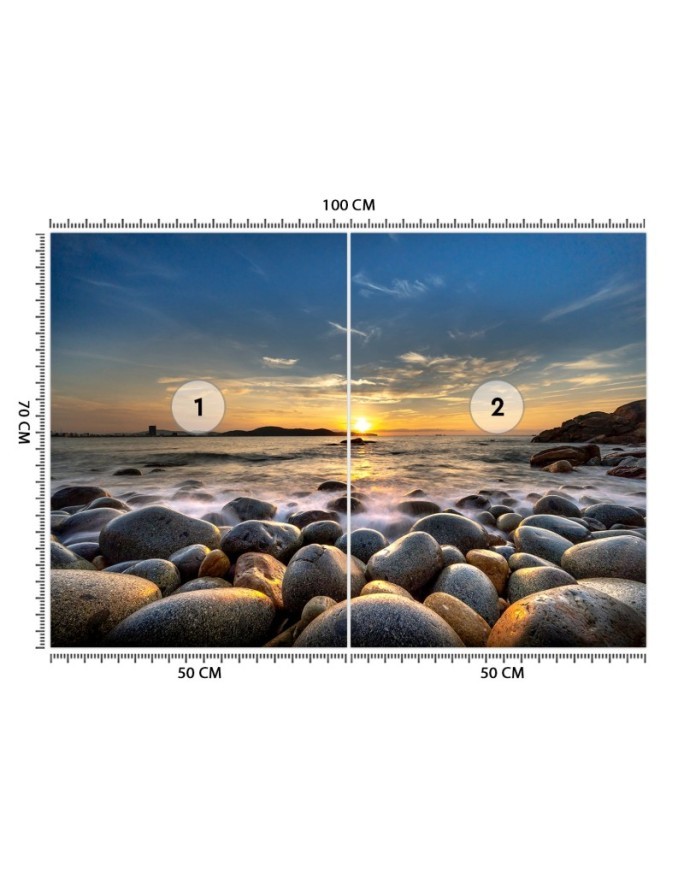Unique wall murals - Sunset over the sea | FEEBY