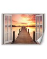 The most fashionable Wallpapers - Sunset bridge window | FEEBY