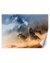Unique Wallpapers for the living room - Wolves forest in the fog | FEEBY