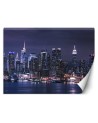 Modern murals for the living room - New York at night | FEEBY