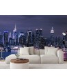 Modern murals for the living room - New York at night | FEEBY