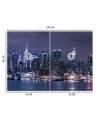 Modern murals for the living room - New York at night | FEEBY