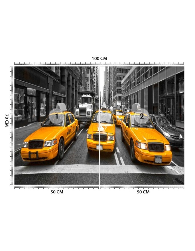 Original Wallpapers for the living room - New York City taxis | FEEBY
