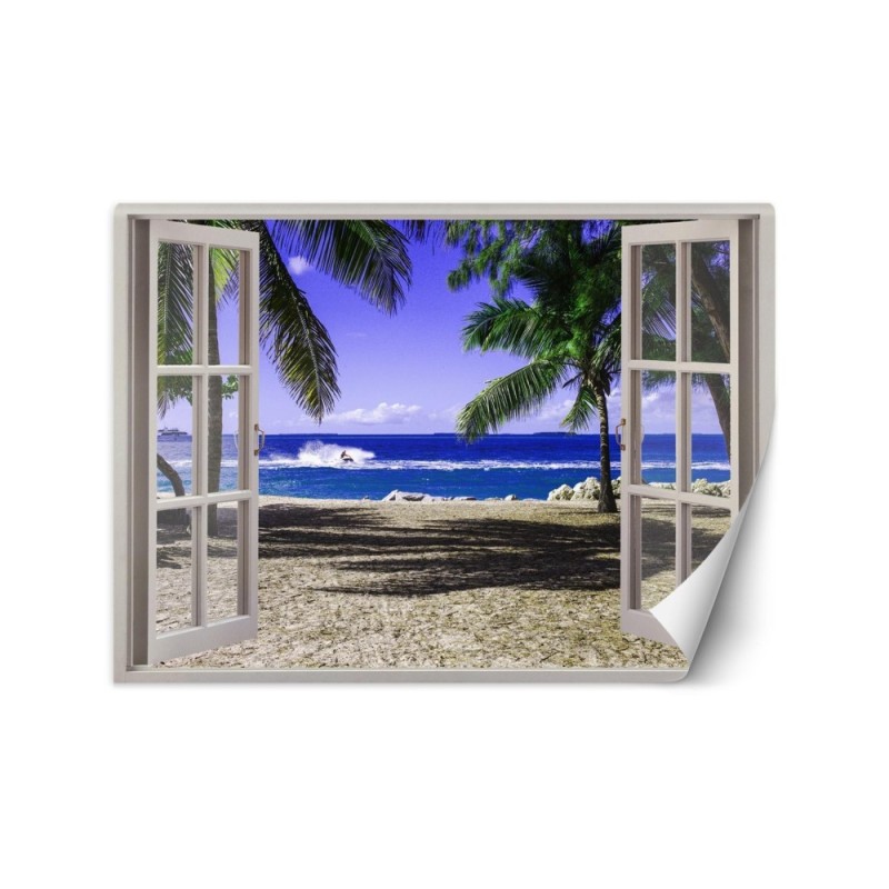 Most fashionable Wallpapers - Window overlooking tropical beach | FEEBY