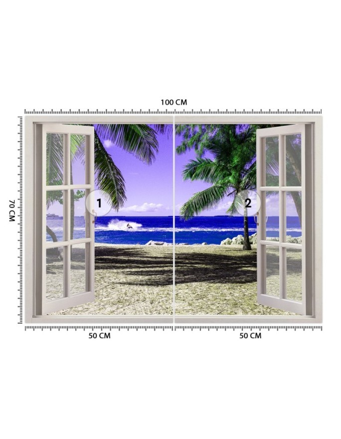 Most fashionable Wallpapers - Window overlooking tropical beach | FEEBY