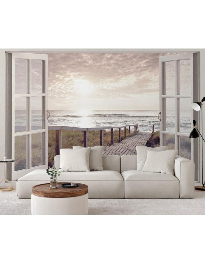 The most fashionable Wallpapers - Beach deck window | FEEBY