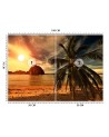 Exotic Wallpapers - Sea palm trees sunset | FEEBY