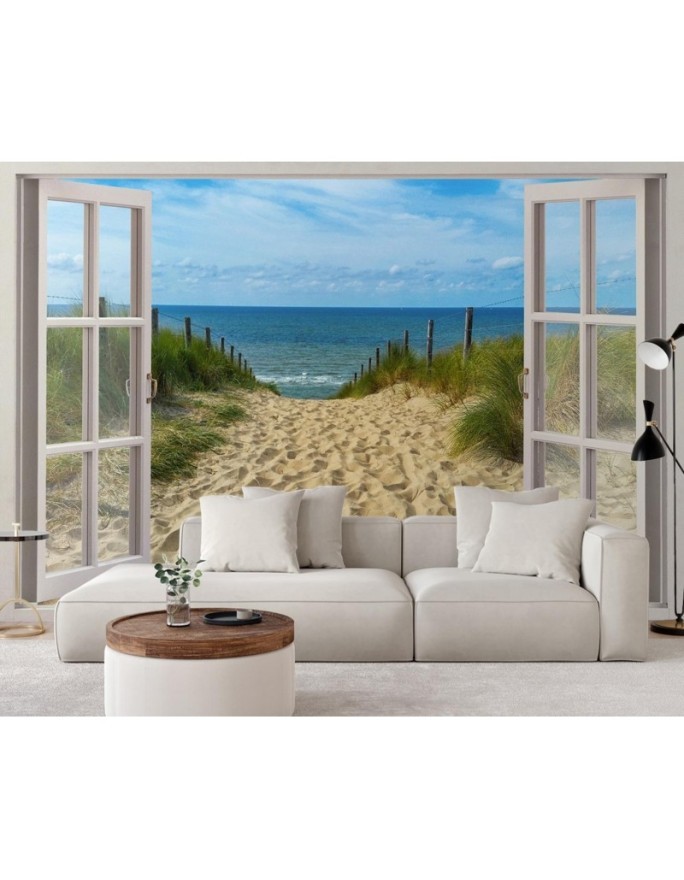 The most fashionable Wallpapers - Window sea beach sky | FEEBY