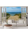 The most fashionable Wallpapers - Window sea beach sky | FEEBY