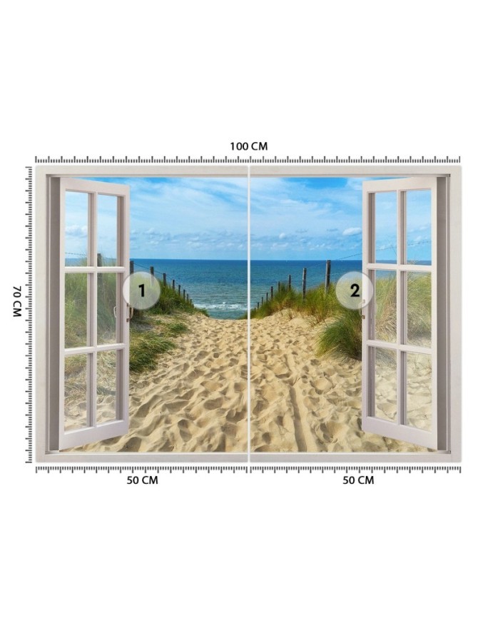 The most fashionable Wallpapers - Window sea beach sky | FEEBY