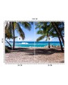 Wall mural - Sand beach between palm trees | FEEBY