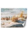 Unique wall murals - Dunes beach on wood | FEEBY