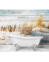 Unique wall murals - Dunes beach on wood | FEEBY