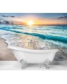 Beautiful wall murals - Sea waves sunset | FEEBY