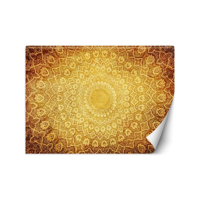 Modern murals for the living room - Oriental gold mandala | FEEBY