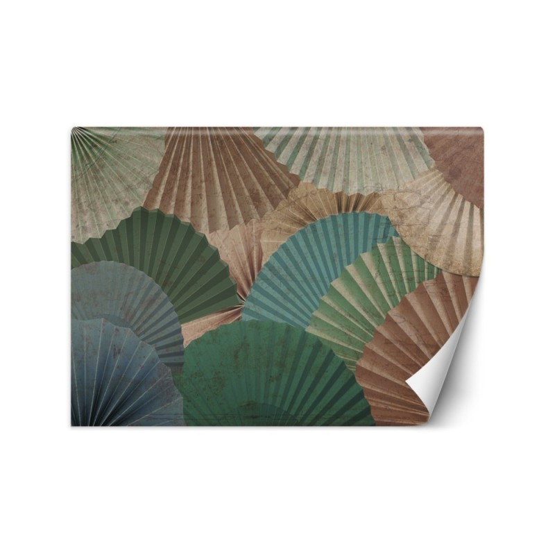 Designer wall murals for the living room - Pastel fans | FEEBY