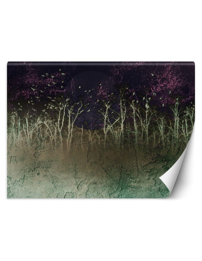 Decorative wall mural - Imitation concrete trees | FEEBY