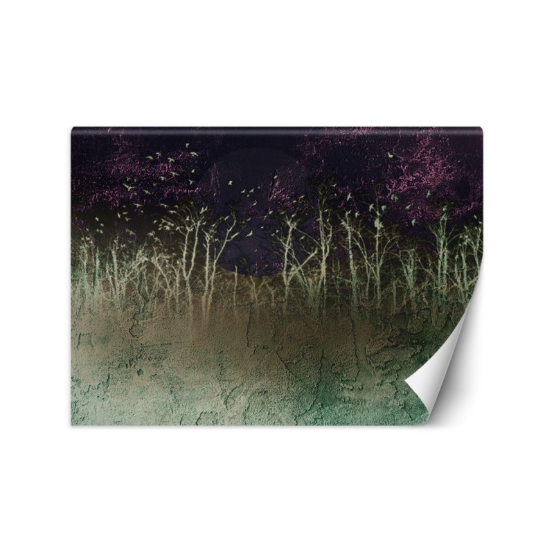 Decorative wall mural - Imitation concrete trees | FEEBY