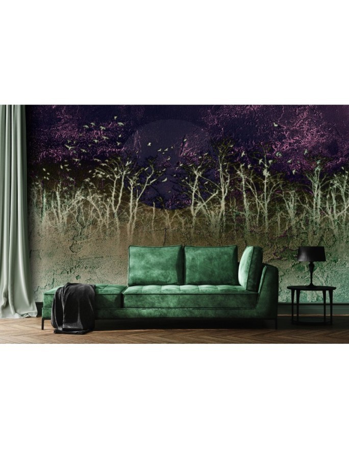 Decorative wall mural - Imitation concrete trees | FEEBY