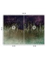 Decorative wall mural - Imitation concrete trees | FEEBY