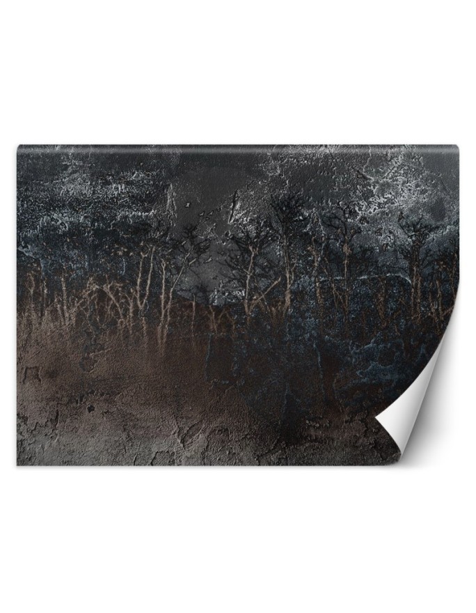 Elegant wall mural for the living room - Trees concrete structure | FEEBY