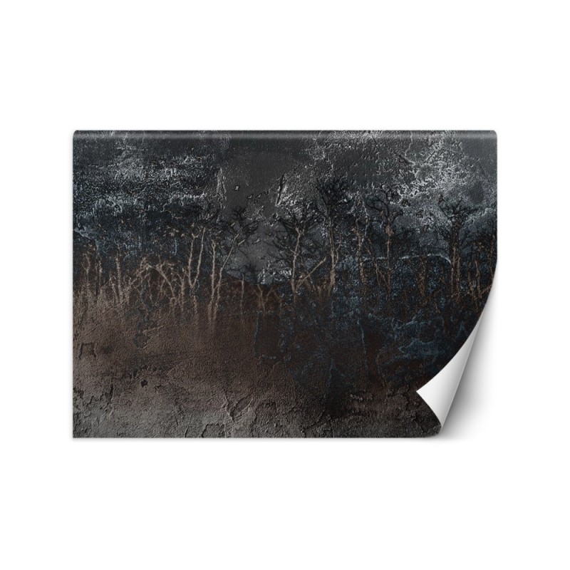 Elegant wall mural for the living room - Trees concrete structure | FEEBY