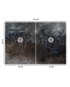 Elegant wall mural for the living room - Trees concrete structure | FEEBY