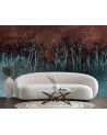 Unique wall murals for living room - Trees concrete imitation | FEEBY