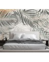 Exotic wall murals for the living room - Tropical palm leaves | FEEBY