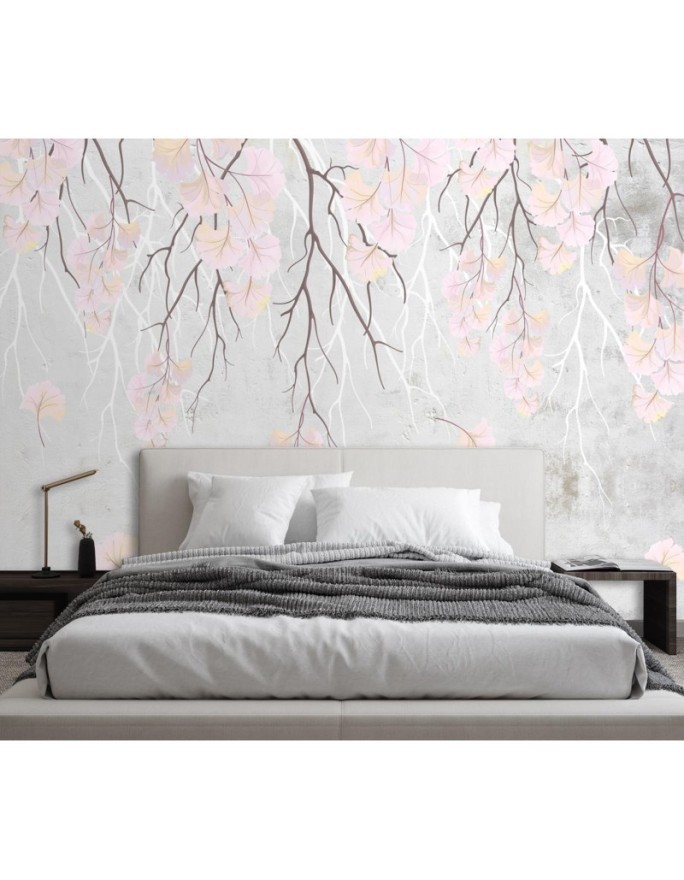 Beautiful wall murals for living room - Falling leaves | FEEBY
