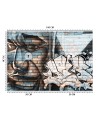 Wall mural - Blue man's face mural on brick | FEEBY