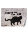Most fashionable wall mural - Black cat follow the black cat concrete | FEEBY