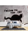 Most fashionable wall mural - Black cat follow the black cat concrete | FEEBY