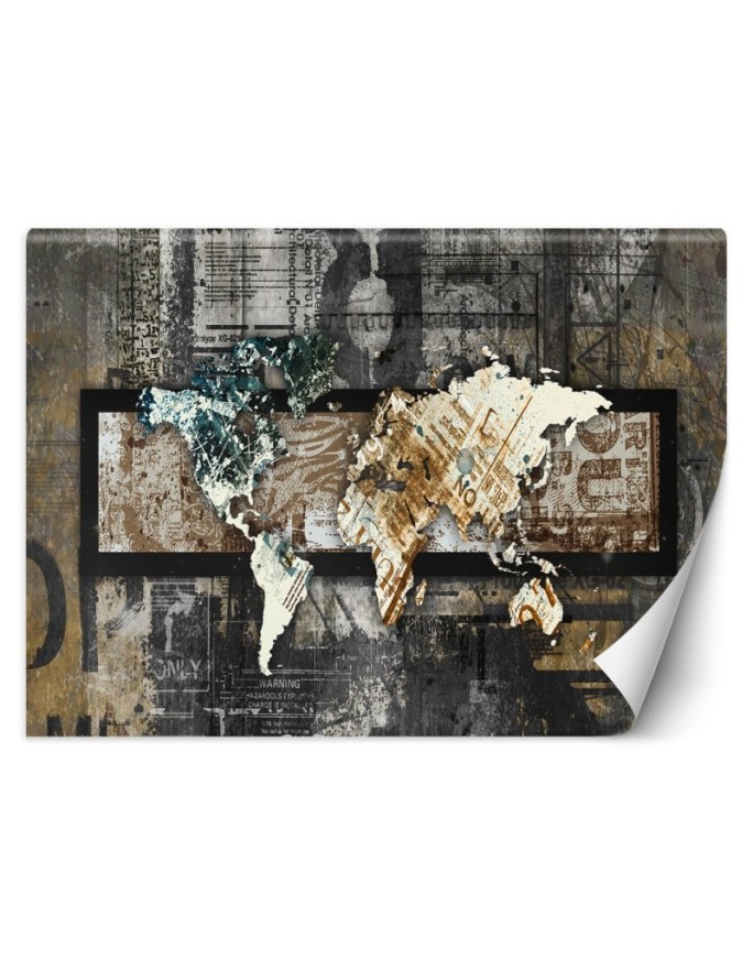 The most fashionable wall murals - Old vintage world map | FEEBY