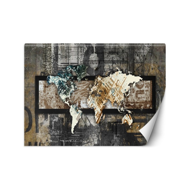The most fashionable wall murals - Old vintage world map | FEEBY