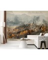 Exclusive wall murals - Autumn forest in fog abstract watercolour | FEEBY
