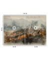 Exclusive wall murals - Autumn forest in fog abstract watercolour | FEEBY