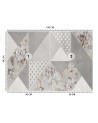 Modern Wallpapers for living room - Flowers on grey texture | FEEBY